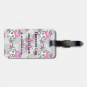 Emo Skulls Pattern Bagagelabel (Achterkant horizontaal)