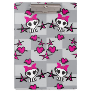 Emo Skulls Pattern Klembord