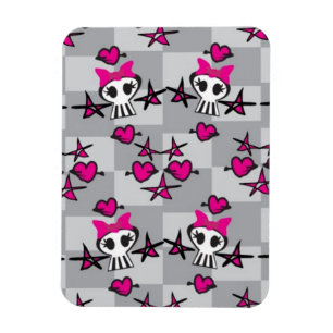 Emo Skulls Pattern Magneet