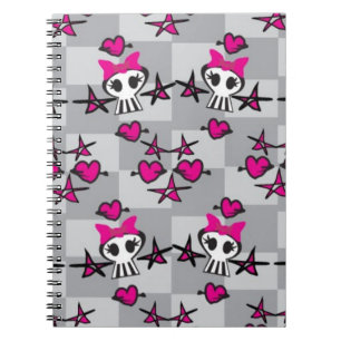 Emo Skulls Pattern Notitieboek