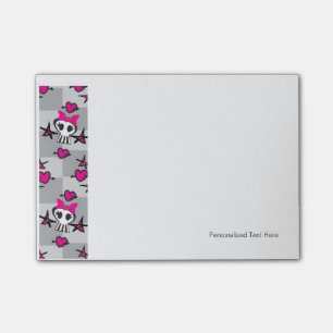 Emo Skulls Pattern Post-it® Notes