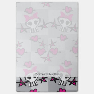 Emo Skulls Pattern Post-it® Notes