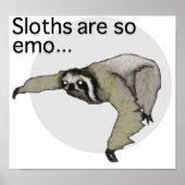 Emo Sloth Poster (Voorkant)