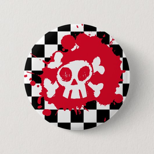 Emo Splatter Ronde Button 5,7 Cm (Voorkant)