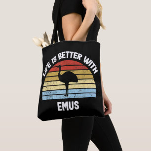 Emoe met Nederlandse tekst Het leven is beter Draagtas