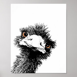 Emoe – Pen en inkt Poster