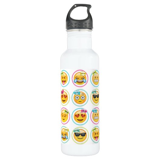 Emoji 24 oz waterfles waterfles  (Voorkant)