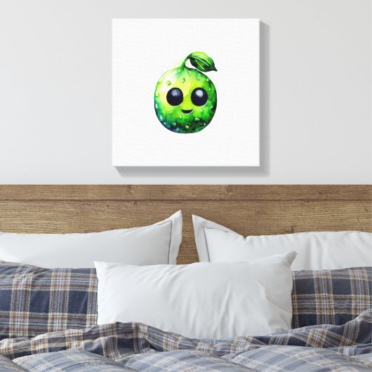 Emoji à la menthe à main - Impression en toile éti (Insitu(Chambre))