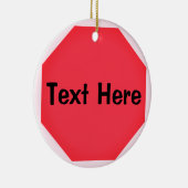 Emoji Aangepast stopteken Keramisch Ornament (Rechts)