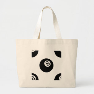 emoji acht ball grote tote bag