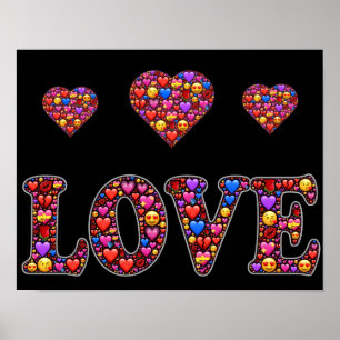 Emoji affiche d'amour