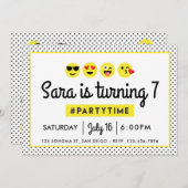 Emoji anniversaire invitation (Devant / Derrière)