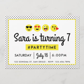 Emoji anniversaire invitation