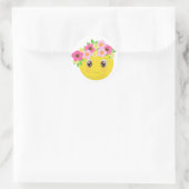 Emoji assez Girly avec des autocollants de fleurs (Sac)