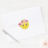 Emoji assez Girly avec des autocollants de fleurs (Enveloppe)