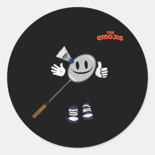 Emoji Badminton Sport Duim omhoog Ronde Sticker
