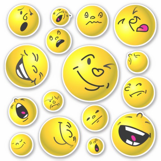Emoji-ballen Sticker (Voorkant)