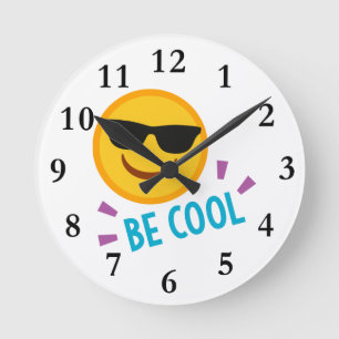 Emoji Be Cool Ronde Klok