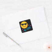 Emoji Be Cool Vierkante Sticker (Envelop)