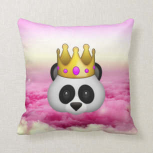 Emoji Bekroonde Panda Kussen