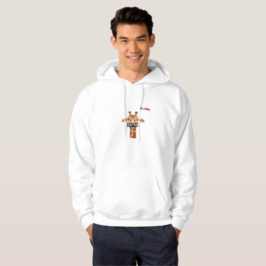 Emoji beledigen boos gezicht giraffe hoodie (Voorkant volledig)
