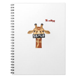 Emoji beledigen boos gezicht giraffe notitieboek