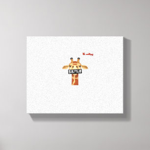 emoji beledigende boze giraffe gezicht canvas afdruk
