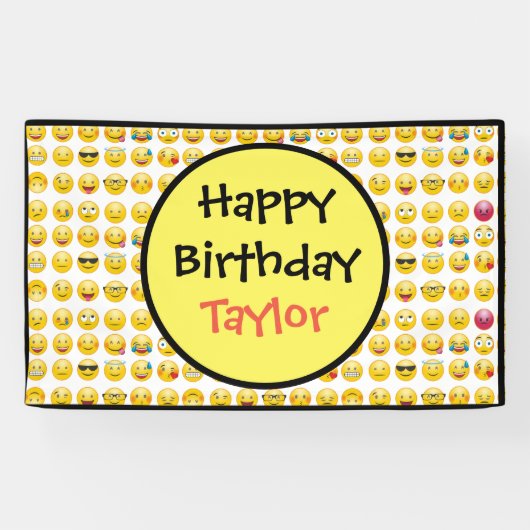 Emoji Birthday Banner (Horizontaal)