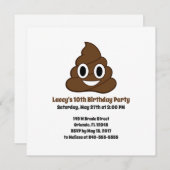 Emoji Birthday Invite Kaart (Voorkant / Achterkant)
