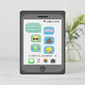 Emoji Birthday Party Kaart (Staand voorkant)