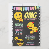 Emoji Birthday Uitnodiging (Voorkant)