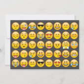 Emoji Birthday Uitnodiging (Achterkant)