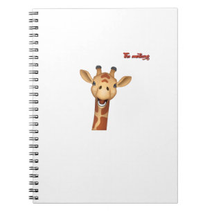 Emoji blij enthousiast Giraffe gezicht Notitieboek