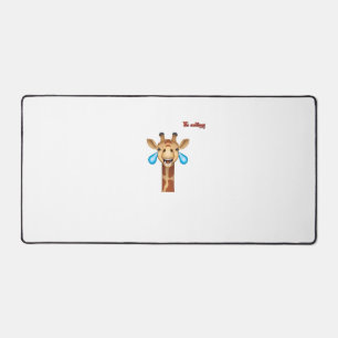 Emoji blij huilen giraffe gezicht bureaumat