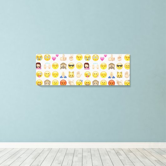 Emoji Canvas Kunst (Insitu (Houten vloer))