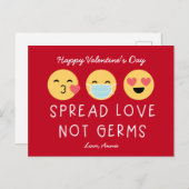 Emoji Classroom Valentijn - Rood Briefkaart (Voorkant / Achterkant)