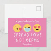 Emoji Classroom Valentijn - Roze Briefkaart (Voorkant / Achterkant)