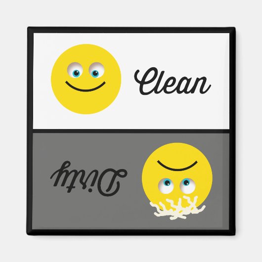 Emoji Clean Lave-vaisselle Magnet (Devant)