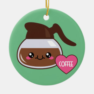 Emoji Coffee Pot Keramisch Ornament