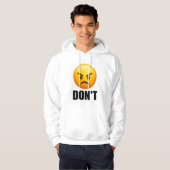 Émoji Colère NE PAS Sweat à Capuche (Devant entier)