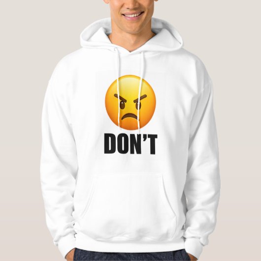 Émoji Colère NE PAS Sweat à Capuche (Devant)