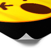 Emoji Crossed Out Eyes Yellow Smile Face  Poster (Hoek)