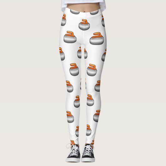 Emoji Curling Leggings en pierre (Devant)
