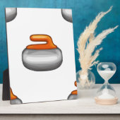 Emoji Curling Steen Fotoplaat (Zijkant)