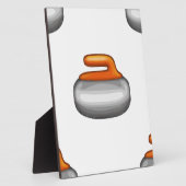 Emoji Curling Stone Fotoplaat (Zijkant)