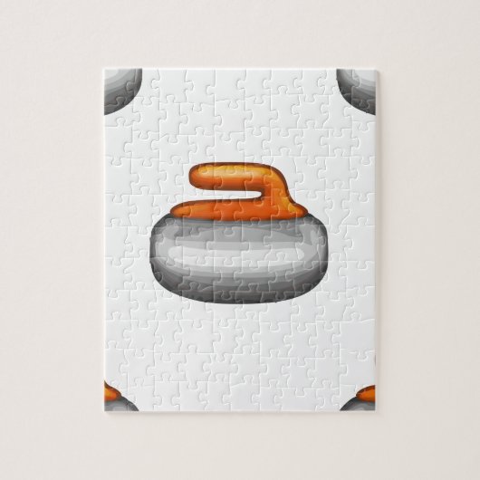 Emoji Curling Stone Legpuzzel (Verticaal)