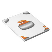 Emoji Curling Stone Notitieblok (Schuin)