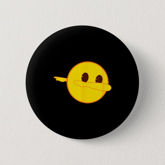 Emoji Dab Dabbing Yellow Smile Face Ronde Button 5,7 Cm (Voorkant)