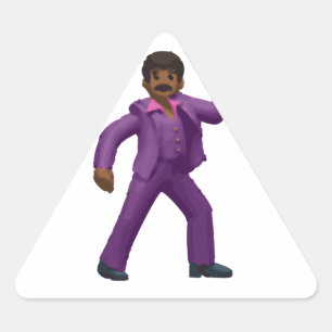Emoji Dancing Man Driehoek Sticker