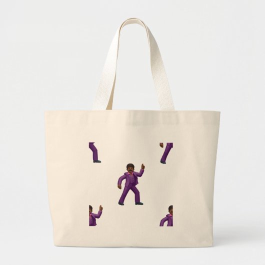 Emoji Dancing Man Grote Tote Bag (Voorkant)